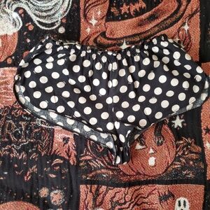 PINK Victoria's Secret Black and White Polka Dot Pajama Short Shorts Size S/M